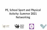 PE, School Sport and Physical Activity: Summer 2021 Networking