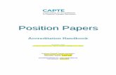 POSITION PAPERS ADOPTED BY CAPTE