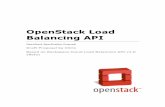 OpenStack Load Balancing API