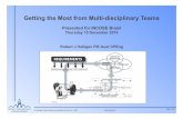 Getting the Most from Multi-disciplinary Teams P1909 ...