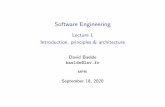 Software Engineering [2ex] Lecture 1 Introduction ...