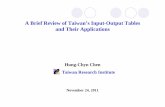 A Brief Review of Taiwan s Input-Output Tables and Their ...