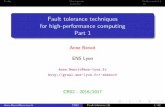 Fault tolerance techniques for high-performance computing ...