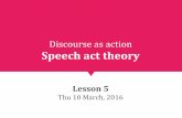 Lesson 05: Speech Act Theory - 10 Mar 2016