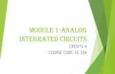 MODULE 1-ANALOG INTEGRATED CIRCUITS