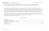 Clinical Experience Handbook : Internship II – Spring 2022