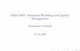 ENGI 9397: Advanced Modelling and Quality Management