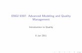 ENGI 9397: Advanced Modeling and Quality Management