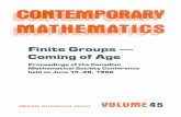 Finite Groups - Coming of Age