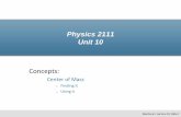 Physics 2111 Unit 10
