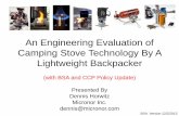 An Engineering Evaluation of Camping Stove Technology By A ...