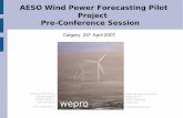 AESO Wind Power Forecasting Pilot Project Pre-Conference ...