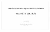 Retention Schedule - University of Washington