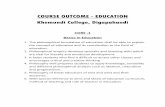 COURSE OUTCOME - EDUCATION Khemundi College, Digapahandi