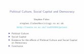 Political Culture, Social Capital and Democracy
