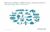 Renewable, efficient, innovative: shaping the future.