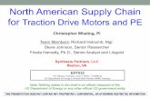 North American Supply Chain for Traction Drive Motors and PE