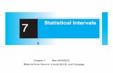 7 Statistical Intervals