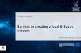 Barriers to creating a local E-Buses network