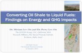 Converting Oil Shale to Liquid Fuels: Findings on Energy ...