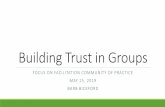 Building Trust in Groups - Focus on Facilitation