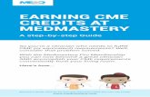 EARNING CME CREDITS AT MEDMASTERY