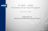 FY 2021 – 2025 Tentative Five Year Program