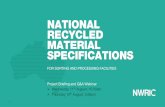 NATIONAL RECYCLED MATERIAL SPECIFICATIONS