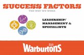 SUCCESS FACTORS - Warburtons