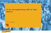 IT for strengthening CSR @ Tata Motors