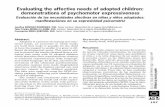 Evaluating the affective needs of adopted children ...