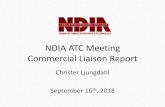NDIA ATC Meeting Commercial Liaison Report
