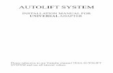 INSTALLATION MANUAL FOR UNIVERSAL ADAPTER
