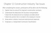 Chapter 11 Construction Industry Tax Issues