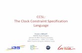 CCSL: The Clock Constraint Specification Language