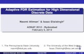 Adaptive FDR Estimation for High Dimensional Discrete Data