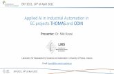 Applied AI in Industrial Automation in EC projects THOMAS ...
