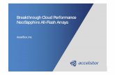 Breakthrough Cloud Performance NeoSapphire All-Flash Arrays