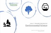 Lesson 11: Renewable Energy Resources Environmental Science