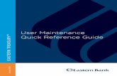 User Maintenance Quick Reference Guide