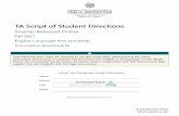 Smarter Balanced Online TA Script of Student Directions