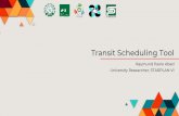 Transit Scheduling Tool