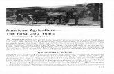 American Agriculture Tlie First 300 Years