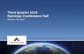 Third Quarter 2015 Earnings Conference Call