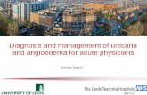 Diagnosis and management of urticaria and angioedema for ...