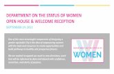 Department on the status of women Open house & welcome ...
