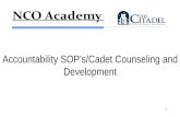 Accountability SOP’s/Cadet Counseling and Development