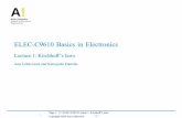 ELEC-C9600 Electronic Circuits - Lecture 1: Kirchhoff's laws