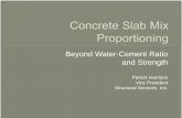 Beyond Water-Cement Ratio and Strength