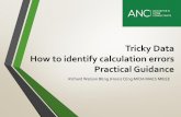 Tricky Data How to identify calculation errors Practical ...